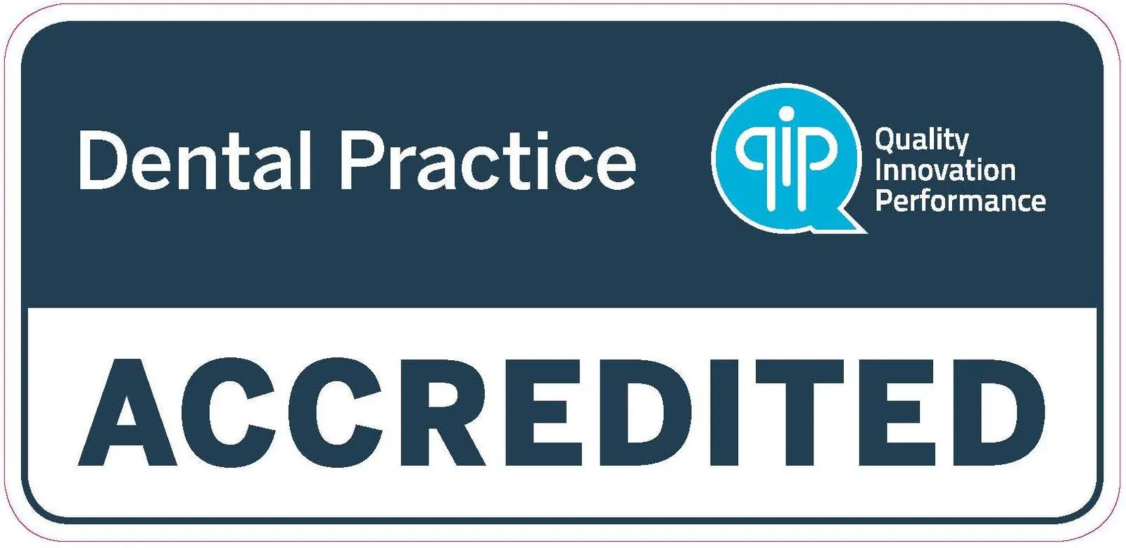 QIP Dental Practice Accredited badge